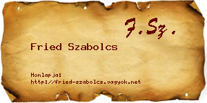 Fried Szabolcs névjegykártya